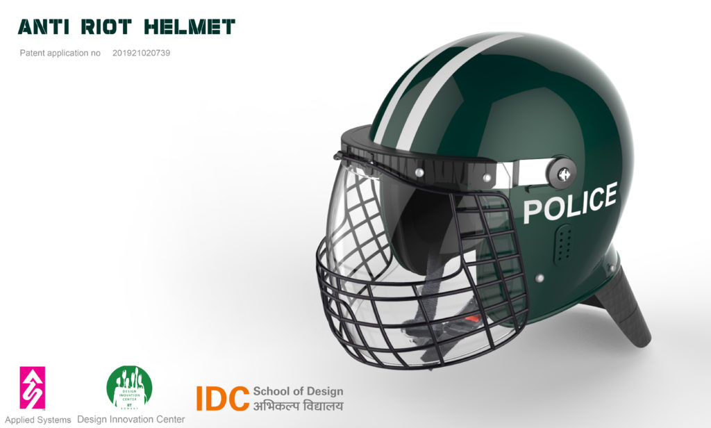 rendering and design of anti riot helmet